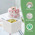 LNDIEHS 6 Pack Cake Boxes with Window, 12x12x8 Inches, for Wedding Birthday