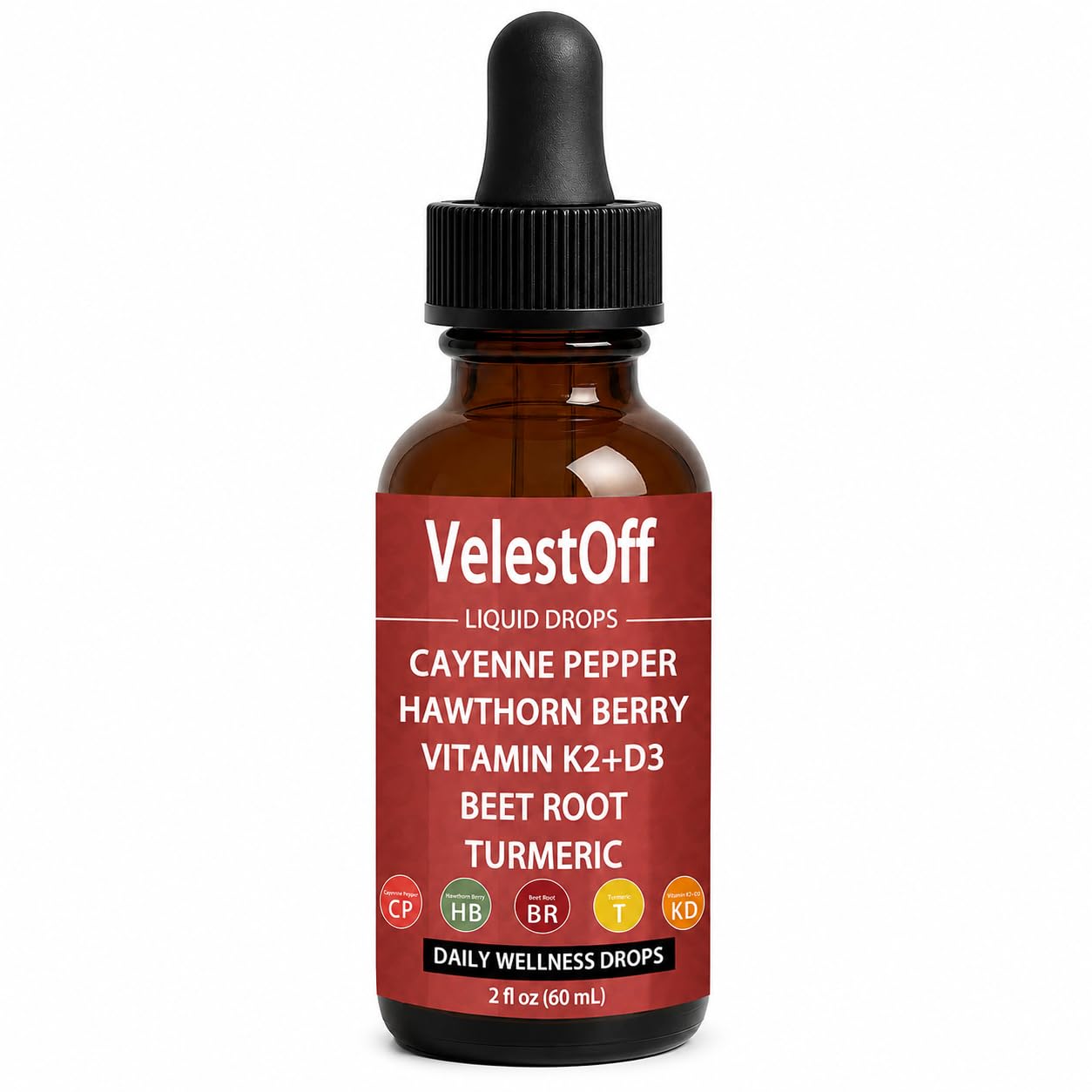 Nutralis Velestoff Cayenne Pepper Liquid Drops, Herbal & Vitamin Blend, 2 fl oz