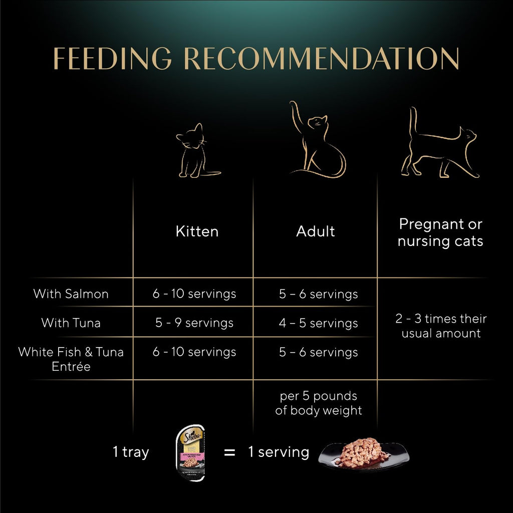 Sheba Perfect Portions Cuts Wet Cat Food, Seafood Multipack, 2.6 oz, 24 ct