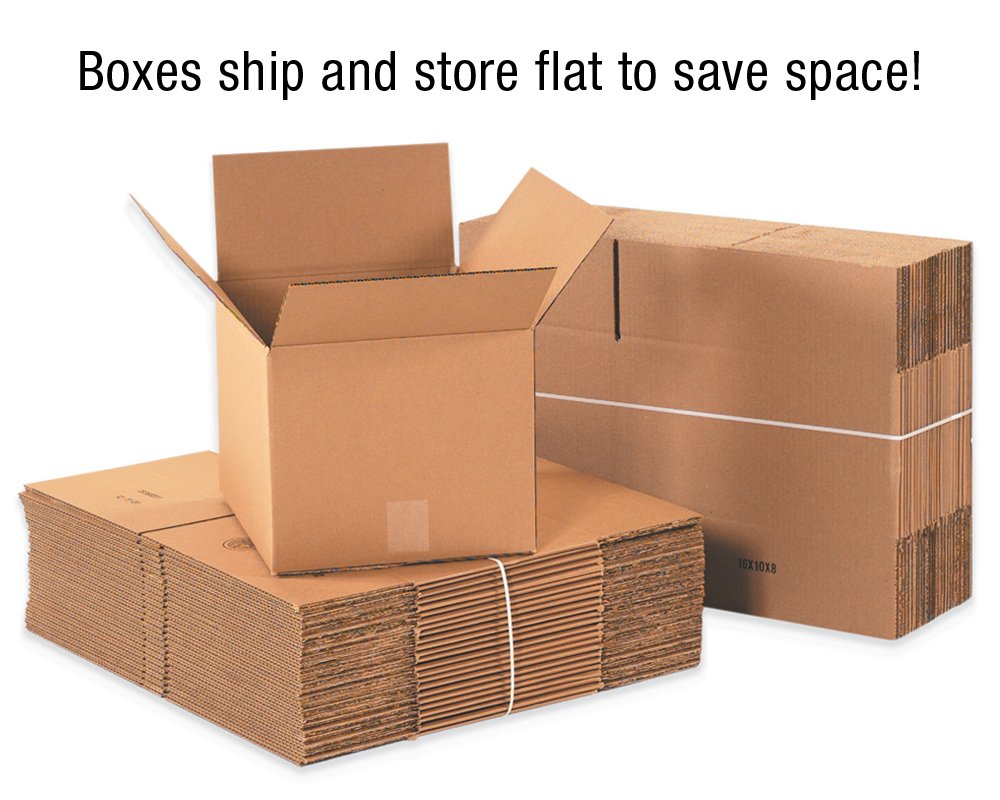 TAPE LOGIC 16 x 12 x 4 Corrugated Cardboard Boxes, Flat 16"L x 12"W x 4"H, Pack of 25 | Shipping, Packaging, Moving, Storage Box for Home or Business, Strong Wholesale Bulk Boxes