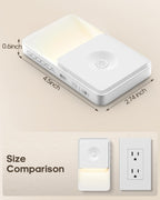 GOODEA 4 Pack Motion Sensor Night Lights, Rechargeable Stair Lights Indoor