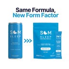 Som Sleep, Calm Sleep Nighttime Powder Drink Mix, Melatonin 3mg, Magnesium, Vitamin B6, L-Theanine & GABA – Vegan, Zero Sugar – Berry, 20-Pack