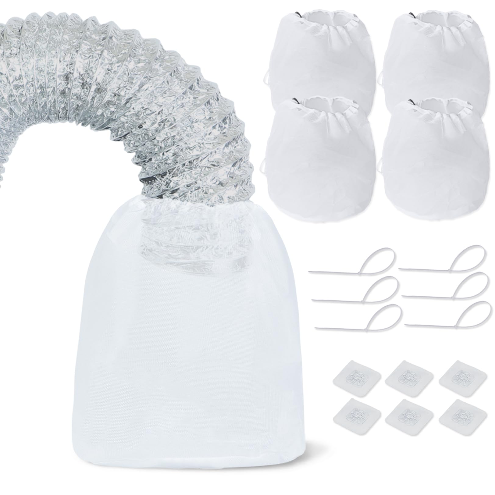 Dryer Vent Lint Catcher, Dryer Lint Trap Catcher and Filter Bags, Set of 4