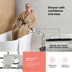 Tub Transfer Bench Sliding Shower Bench for Bathtub Shower Chair for Inside Shower Shower Chair for Elderly and Disabled Adjustable Height Shower Bench Holds Weight Up to 400 Lbs FSA/HSA Eligible