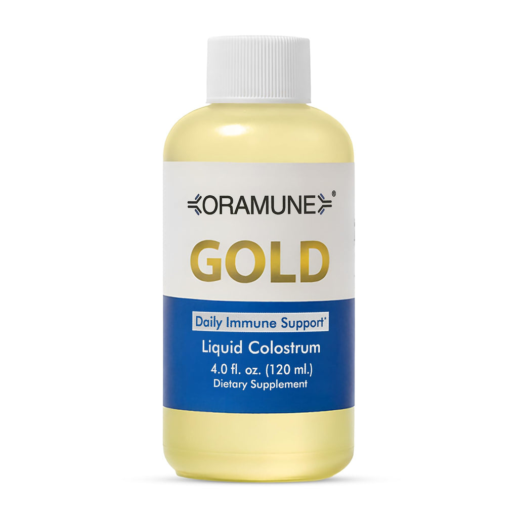 Oramune Gold Immune Support Supplement with Pure Colostrum Gold Liquid Bovine Colostrum – Rich in Lactoferrin, Insulin-Like Growth Factor-I (IGF-I) for Immune Strength– 4 fl oz