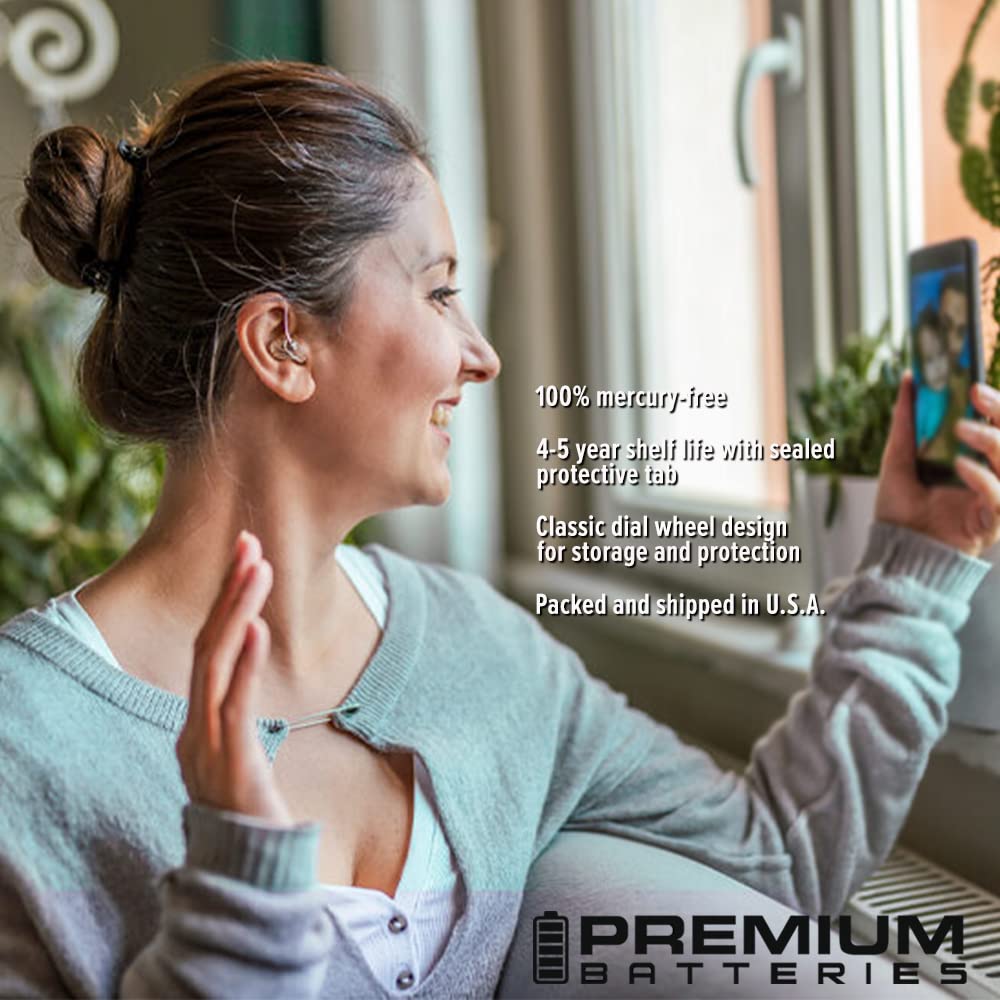 Premium Plus Size 13 PR48 Hearing Aid Batteries Orange Tab (60 Batteries)