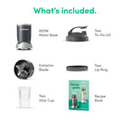 nutribullet Personal Blender, 600W, 24oz Cup, 18 oz Cup, NBR-0601WM