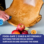 Premium Food-Safe Beeswax Wood Polish & Furniture Wax – Hand Poured Wood Conditioner | Eco-Friendly & Non-Toxic | Protects & Restores All Wood: Furniture, Toys, Cutting Boards, Ornaments (7.0 Fl Oz)