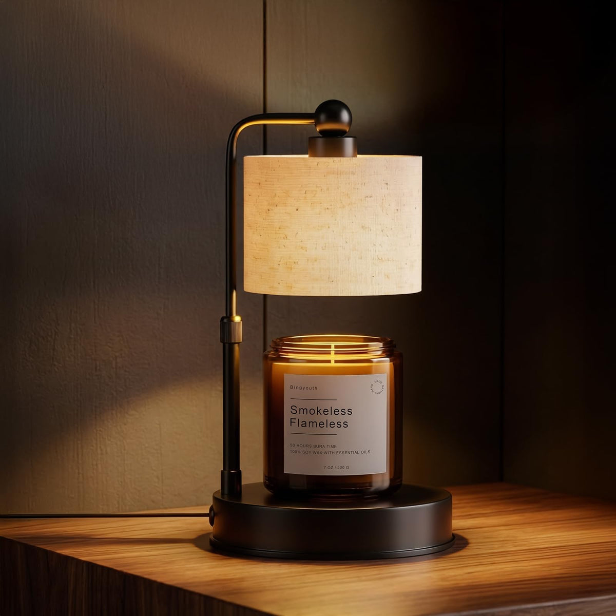Bingyouth Candle Warmer Lamp with Timer, Adjustable Height Wax Melt Warmer