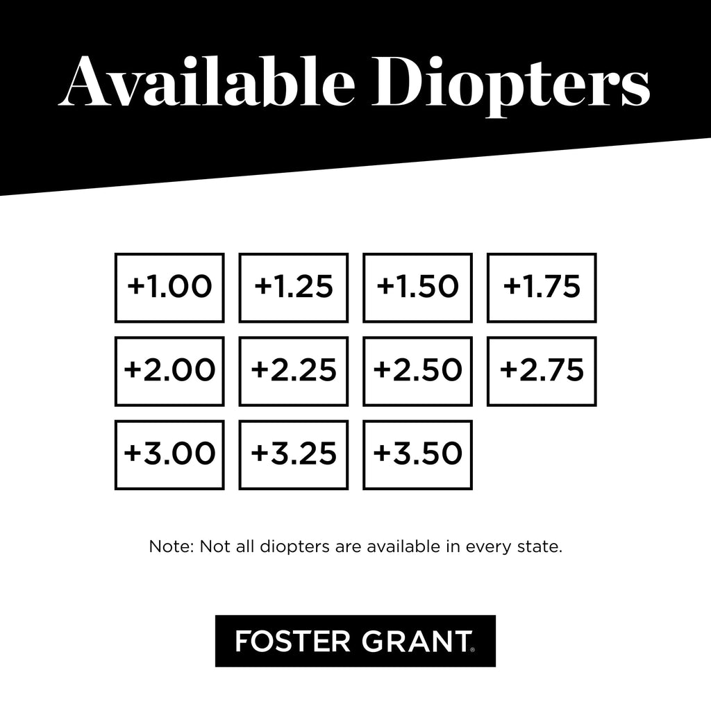 Foster Grant Men's Brandon Rectangular Reading Glasses, Shiny Black/Transparent, 50 Mm US