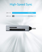 Anker SD Card Reader USB C, Dual Slots USB Type C to Micro SD Card Adapter