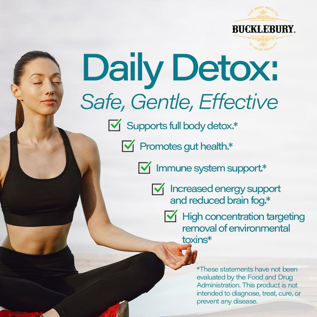 BUCKLEBURY Micronized Zeolite Capsules - Mineral Zeolite Detox for Adults - Supports Immune System, Metabolism & Digestive Health - Advanced Formula for Men & Women - 90 Vegan Capsules