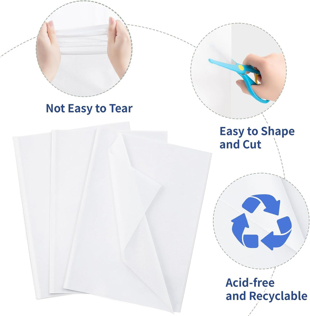Simetufy 270 Sheets 20" x 20" White Tissue Paper for Gift Bags Wrapping