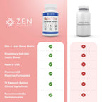 Zen Nutrients SkinVite Natural Skin Supplement for Women, Men & Teens - Hormonal Breakouts & Clear Skin Support Supplement - Detoxifying Vitamin for Acne and Digestion Support