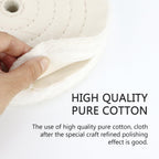 SCOTTCHEN 8 inch Buffing Polishing Wheel Soft(60 Ply) Fine（60 Ply） Medium（40 Ply） Coarse（3/5 in Thick） Rough（3/5 in Thick） Polish Pad for Bench Grinder with 5/8" Arbor Hole 5 Pcs