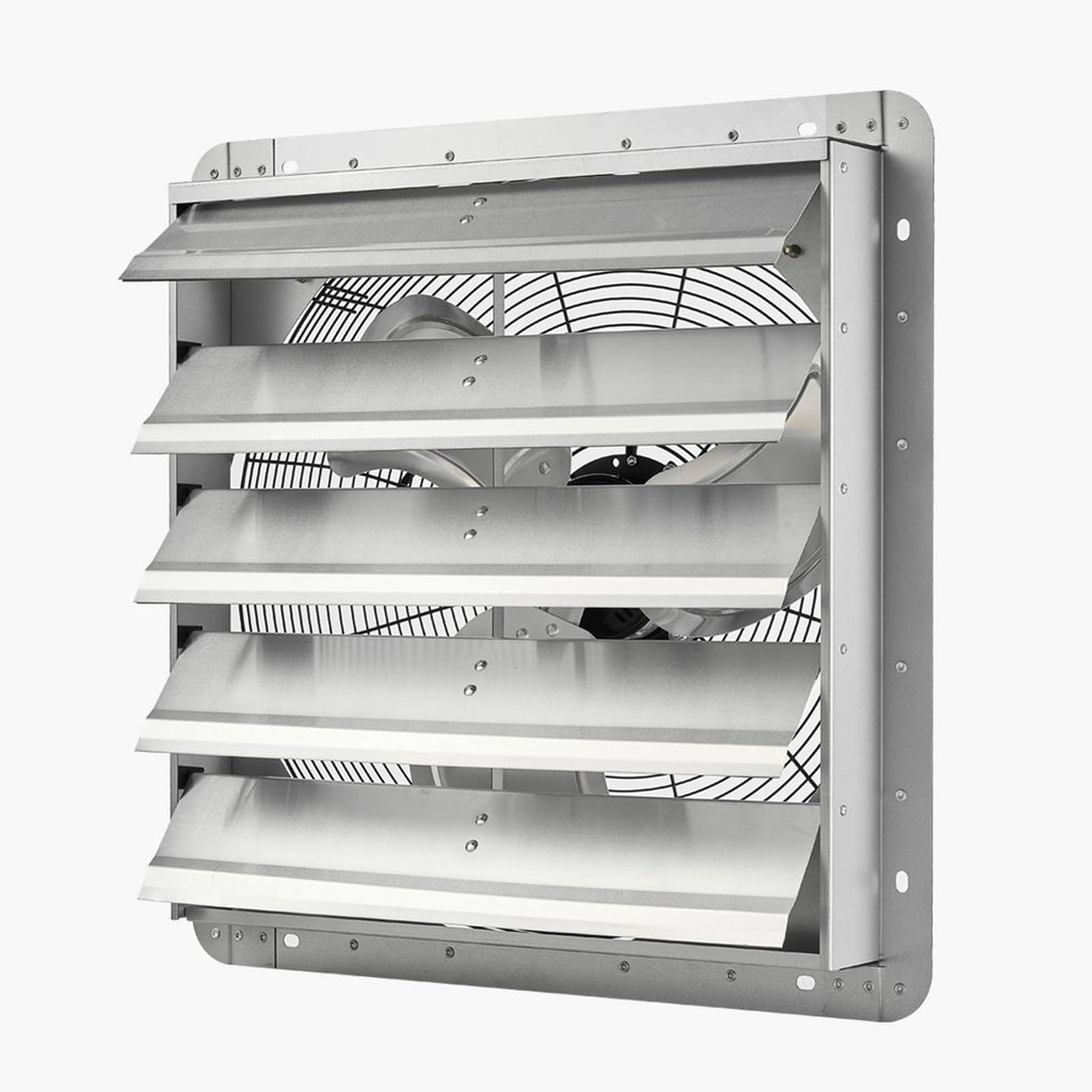 VEVOR 20'' Exhaust Fan, Wall Mounted Attic Fan with Variable Speed, 3000 CFM, Automatic Shutter, Ventilation and Cooling, Silver, Fan Only