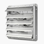 VEVOR 20'' Exhaust Fan, Wall Mounted Attic Fan with Variable Speed, 3000 CFM, Automatic Shutter, Ventilation and Cooling, Silver, Fan Only