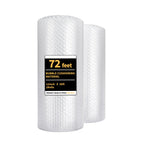 Bubble Cushioning Wrap 2 Pack 12 Inch x 72 ft Total Bubble Wrap for Packing，Moving Boxes and Shipping for Your Business，Perforated Every 12 in.Suitable for Filling Packaging Boxes.