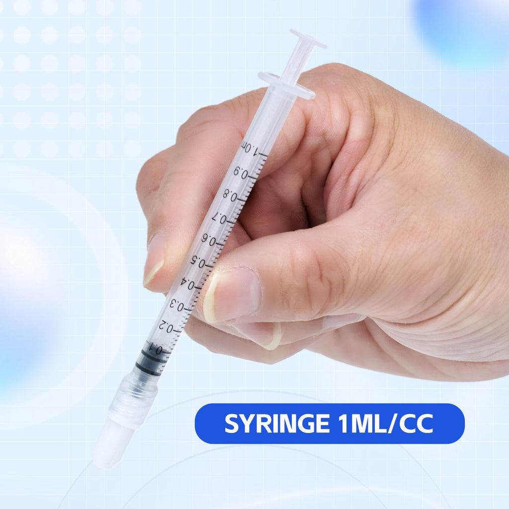 1ml Syringes Without Needles, 1cc Luer Lock Syringe - Disposable Individually Wrapped(10 Pack)