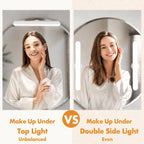 cambk Set of 2 Wireless Vanity Makeup Lights for Mirror, Stick On Rechargeable Light Bar for Bathroom Mirror with 3 CCT&Dimmable, Cordless Battery Operated Touch Control Lighting