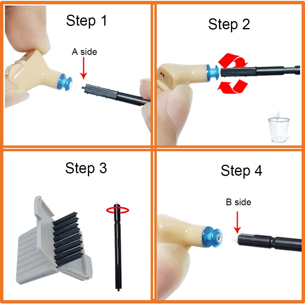 Wax Guards Cerumen Stop Filters for Phonak/Unitron/Widex Hearing Aids Cleaner with Cleaning Brush Kit Tools and Carry Case – 6Packs/48 Pieces