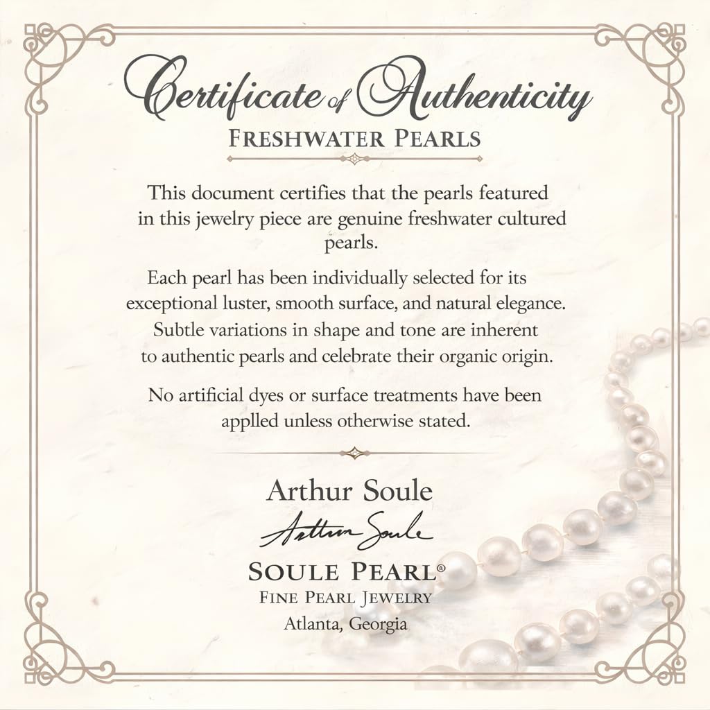 6mm Real Freshwater Pearl Stud Earrings, Hypoallergenic