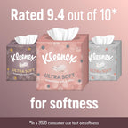 Kleenex Ultra Soft Facial Tissues - Pack of 12 Cube Tissue Boxes