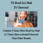 Aspen Kay Naturals Dead Sea Mud and Charcoal Soap Bar. With Organic Shea Butter & Pure Essential Oils. Charcoal Face Wash for Men, Women & Teens. (3 pack)