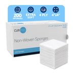 Dynarex 3254-BX CurPro Non-Woven Sponges - 4" x 4" - Non-Sterile - 4-Ply