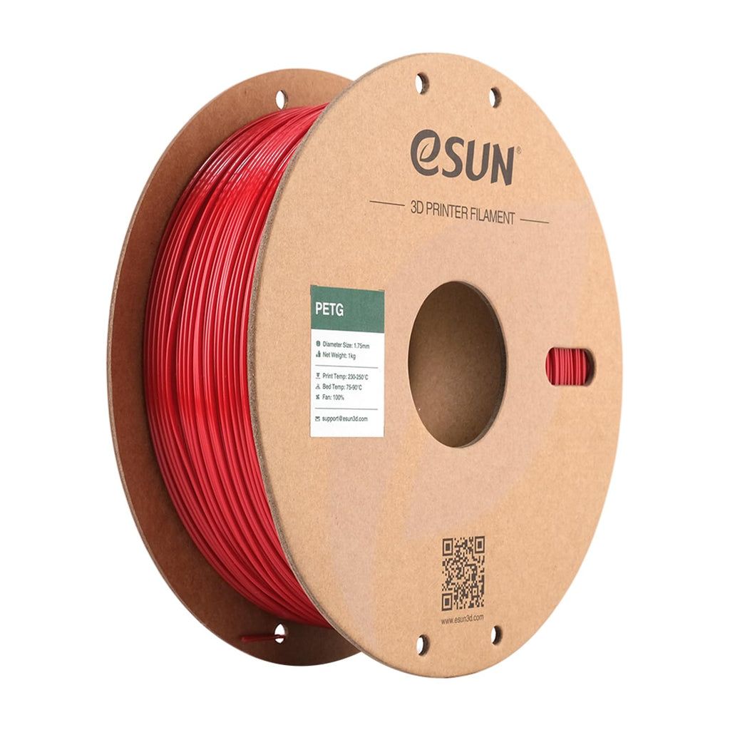 eSUN PETG Filament 1.75mm, 3D Printer Filament PETG, Dimensional Accuracy +/- 0.05mm, 1KG Spool (2.2 LBS) 3D Printing Filament for 3D Printers, Fire Engine Red