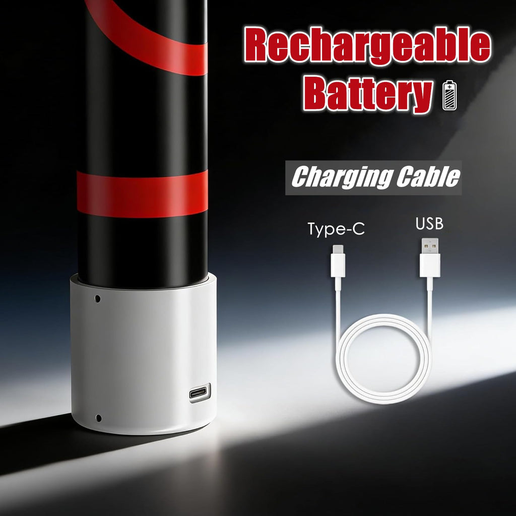 Flexible LED Flashlight Stick, 30" Bendable Mechanic Work Light Rechargeable High Lumen Professional Light 3 Lighting Modes Automotive Illumination Tool Car Repairs Inspections Tight Spaces