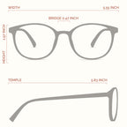 miyya Blue Light Blocking Glasses with Protective Case, Round Transparent Frames for Comfort & Eye Strain Relief