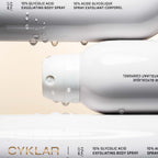 Cyklar Glycolic Acid Exfoliating Body Spray – 10% AHA Toner for Face & Body. Skin-Smoothing Spray with Peptides & Enzymes – Fragrance-Free, 6 fl oz