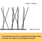 OFFO Black Bird Spikes Pre-Assembled for Pigeons Birds, Cover 10 Feet Durable Bird Spikes with Stainless Steel for Fence Roof Mailbox Window