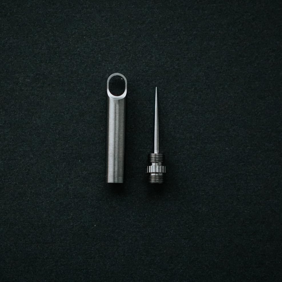 DAILYCARRYCO. TiPick Titanium Toothpick - Portable Metal Travel - Reusable EDC Micro Toothpick - Compact & Convenient - Carry On-The-Go - Titanium Construction, Ice Blue