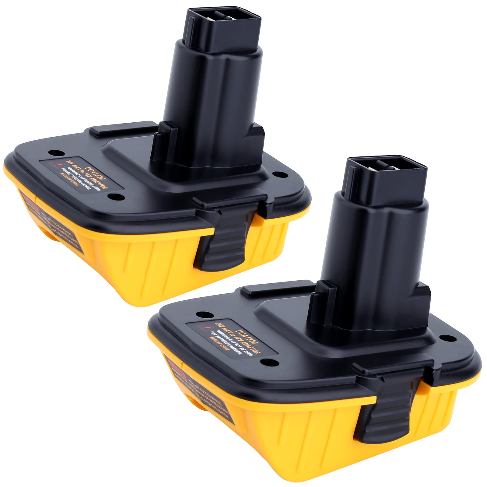 2 Pack DCA1820 Adapter Compatible with 18v to 20v Adapter, Compatible with 20V Max Battery DCB203 to 18V XRP NiCad NiMh Battery DC9096