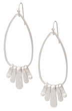 SPUNKYsoul Handmade Silver Teardrop Dangle Earrings with 5 Paddle Bars for Women
