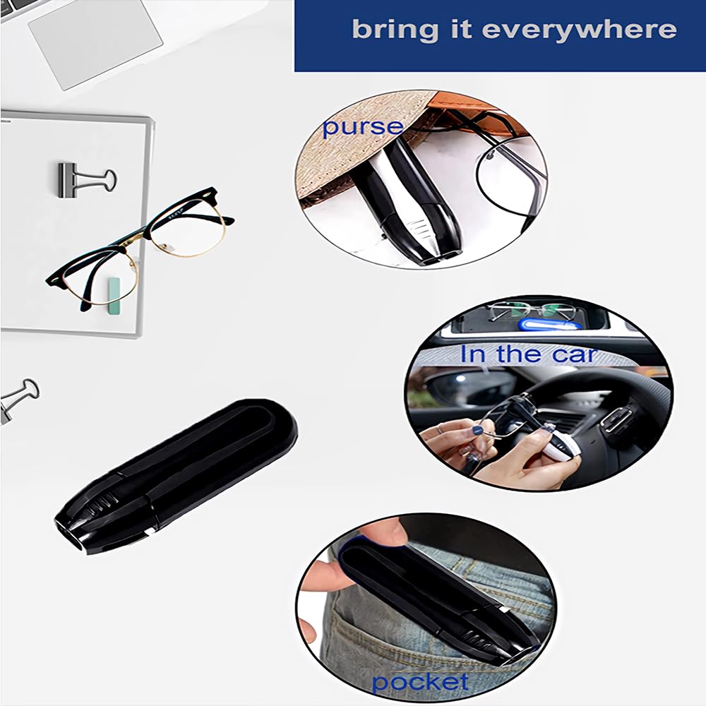 3Pcs Eyeglass Cleaner Kit, Portable Glasses Cleaning Kit for Eyeglasses and Sunglasses, Travel Lens Cleaner Set for Glasses