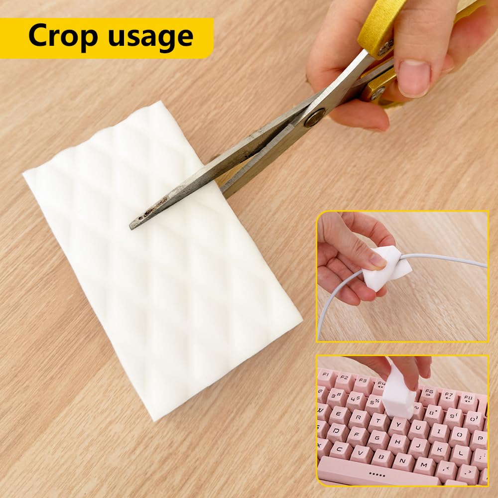Melamine Sponge,50 Pack 2X Density Magic Sponges Eraser in Bulk,Melamine Foam Cleaner for Kitchen, Bathroom,Bathtub, Sink,Furniture, Wall Cleaner