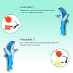 Poptrend Adults Inflatable Halloween Costumes Blow Up Blue Shark Costume for Halloween, Birthday Gift Cos Play Party(Blue Shark)