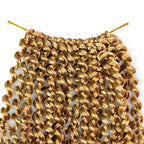Dorsanee Ombre Blonde Passion Twist Hair 18 Inch 7 Packs Water Wave Crochet Hair Long Bohemian Curly Braiding Hair for Butterfly Locs, Faux Locs, Boho Style Spring Twist Crochet Braids (27/613#)