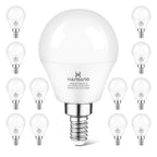 hansang 12-Pack E12 Candelabra LED Bulbs, A15 Shape 60W Equivalent 600LM, 5000K Daylight, Non-Dimmable for Ceiling Fan and Chandelier Lighting