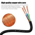 50FT 12/3 Outdoor Extension Cord, Heavy Duty 3-Outlet SJTW Indoor/Outdoor Three-Prong Power-Cord 12-Gauge Grounded 15-Amp 1875 Watts