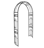 SCENDOR Metal Garden Arbor Wedding Arch 95.3" H x 45" W, Heavy Duty Rustproof Iron Pergola Trellis for Climbing Plants Outdoor Garden Patio Pathway Lawn Ceremony Party Decoration