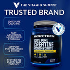 BodyTech Creatine Monohydrate Powder, Unflavored Micronized Creatine Formula for Men and Women, 5g per Serving, Pre Workout & Post Workout Supplement, Gluten Free, Sugar Free, 31.9 Oz, 181 Servings