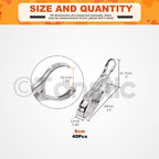 Tanstic 40Pcs 3.5 Inch Stainless Steel Greenhouse Clamps Garden Clips Greenhouse Clips Heavy Duty Garden Clips with Strong Grip and Large Open Mouth for Netting Holding