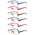 NORPERWIS 6 Pack Ladies Reading Glasses for Women Blue Light Blocking Spring Hinge Fashion Eyeglasses Readers for Women (Mix Color, 2.00)