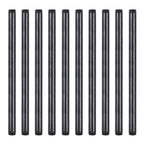 Niubid 10 Pack 1/2 Inches x 16 Inches Black Malleable Steel Nipples Fitting, DIY Steampunk Industrial Vintage Style.