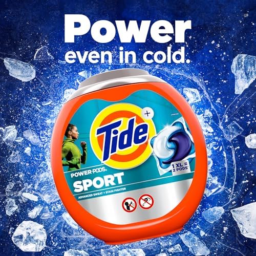 Tide Power Pods Laundry Detergent Pacs with Febreze Sport, 32 Count, Febreze Freshness with Sport Odor Defense