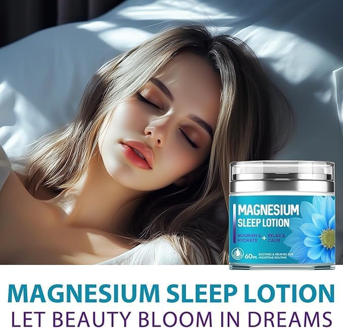 Hackerdom Magnesium Lotion, Topical Magnesium Lotion for Kids and Adults, Natural Calming Cream Support for Bedtime Relax, Stress Relief & Calm Mood